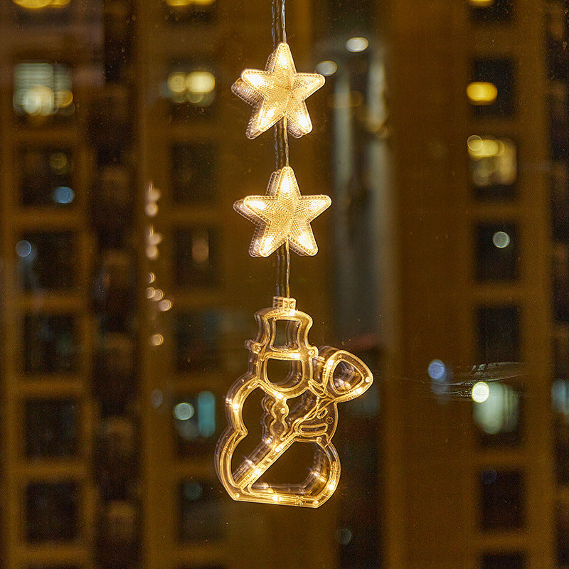 🎄❄️ DIY Christmas Snowflake Suction Cup LED Lights ✨ | Battery Operated, Warm & Multi-Colour, Window Suction Lights, Christmas Home & Party Decor