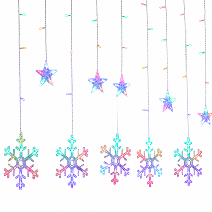 ❄️ ✨ LED Snowflake Curtain Lights – Waterproof & festive décor ✨