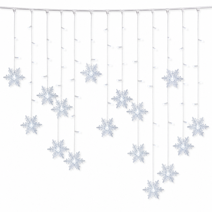 ❄️ ✨ LED Snowflake Curtain Lights – Waterproof & festive décor ✨