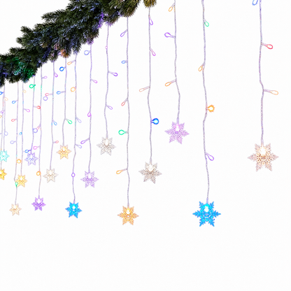 ❄️ ✨ LED Snowflake Curtain Lights – Waterproof & festive décor ✨
